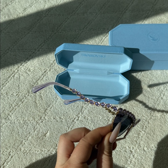 Swarovski Lavender Crystal Sunglasses - Picture 3 of 9